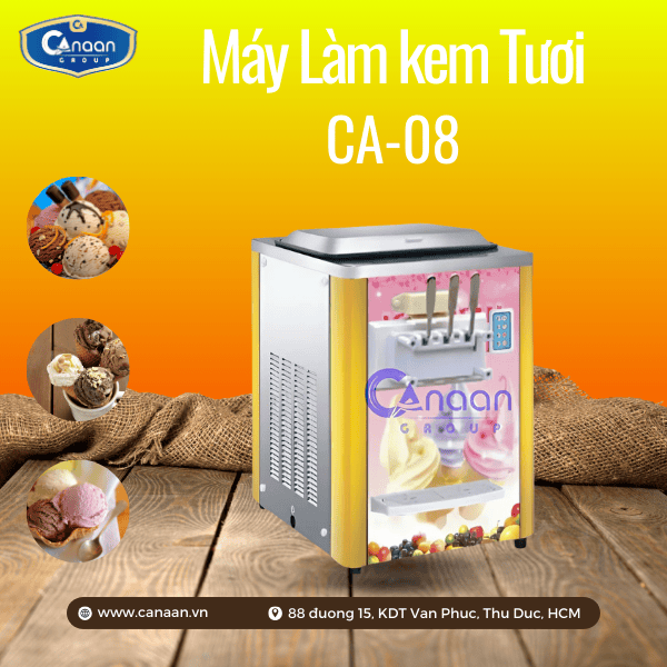 Máy làm kem tươi CA-08 3 vòi